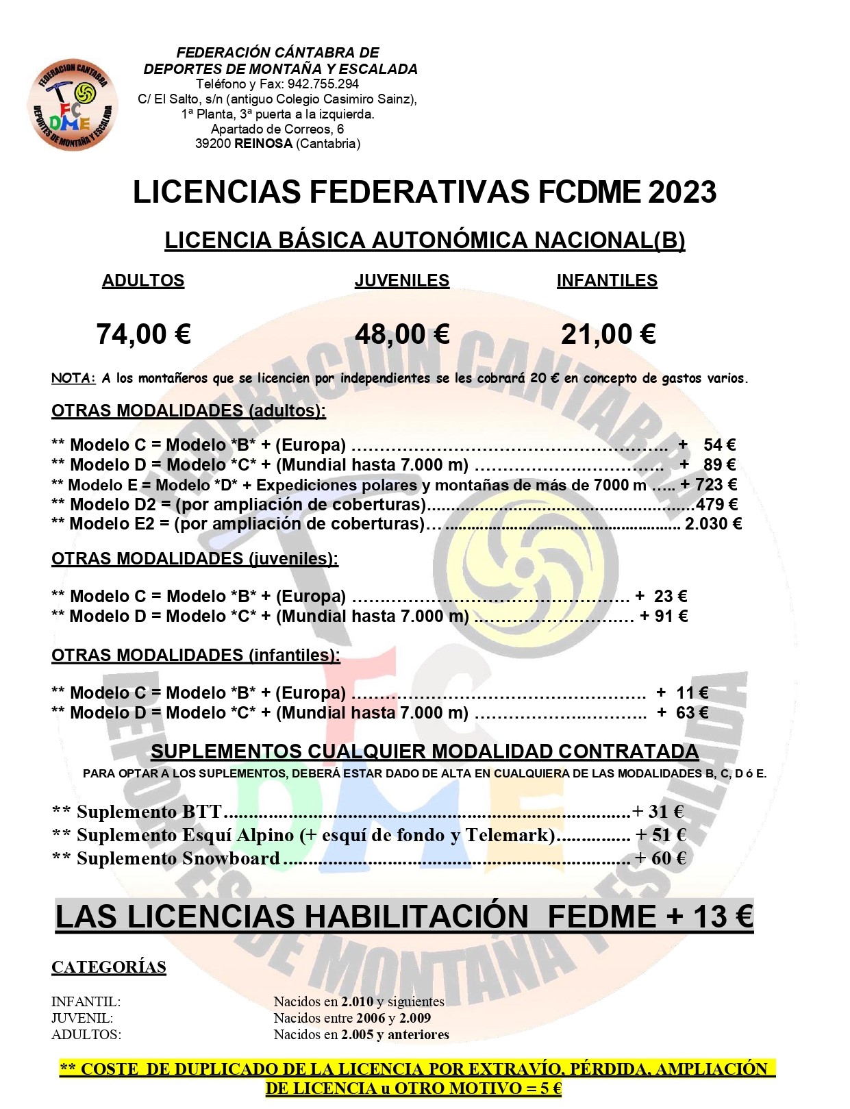 precios licencias aÑo 2023